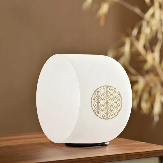 Alt view image 3 of 6 - 528HZ C Note 8 Inch Flower Of Life Crystal Singing Bowl Meditation Sound Bath Sound Healing Chakra Singing Bowl