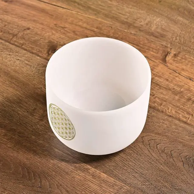 Alt view image 4 of 6 - 528HZ C Note 8 Inch Flower Of Life Crystal Singing Bowl Meditation Sound Bath Sound Healing Chakra Singing Bowl