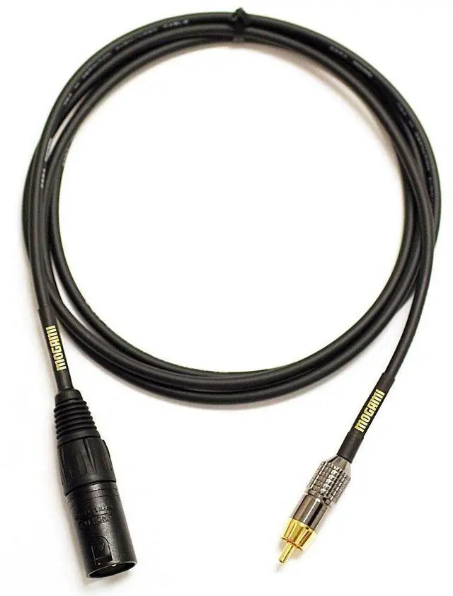 Main image of GOLD XLRM-RCA-12 Unbalanced Audio Adapter Cable, RCA Male Plug to XLR-Male, Gold Contacts, Straight Connectors, 12 Foot