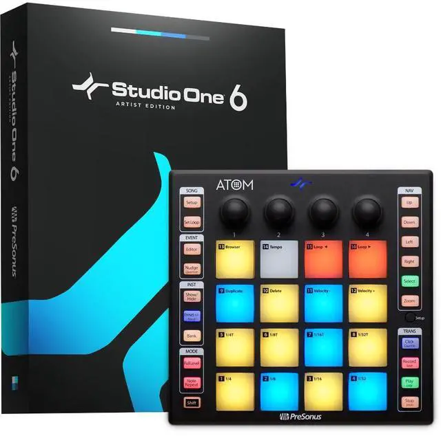 Main image of ATOM Production & Performance Midi Pad Controller with Studio One Artist and Ableton Live Lite Recording Software