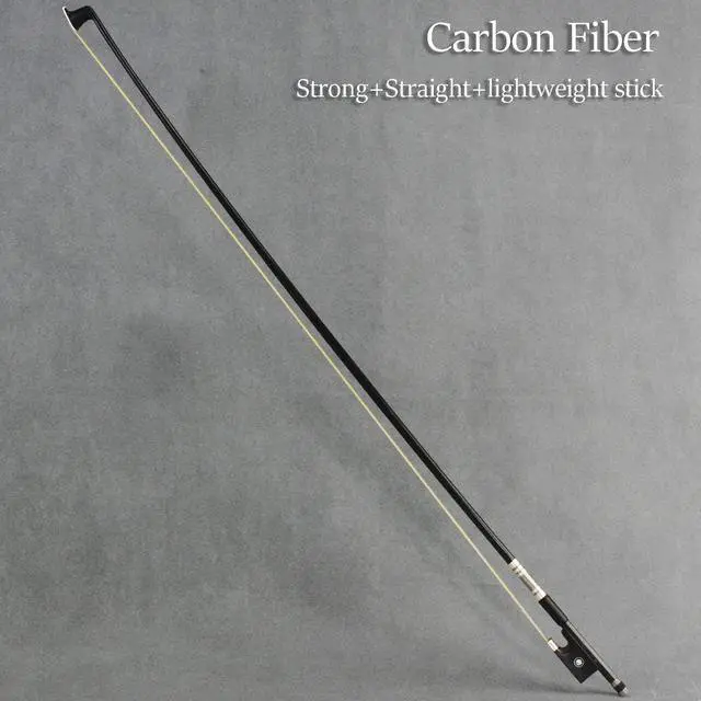 Alt view image 7 of 7 - Textured Carbon Fiber Violin Bow 4/4 Size 110V Advanced Level Parisian Eyes Ebony Frog 4 4 Full Fine Siberian Horse Hair Sweet Tone Straight Stick Smooth Screw for Professional Player