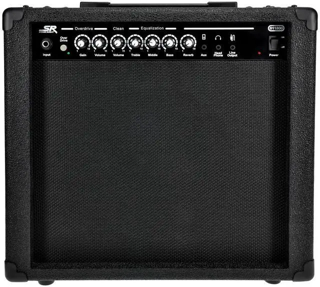Alt view image 2 of 6 - 1x10 Guitar Combo Amplifier - Black 40-Watt, Spring Reverb, 10-Inch 4-Ohm Speaker, High & Low Inputs, Headphone Output - Stage Right Series