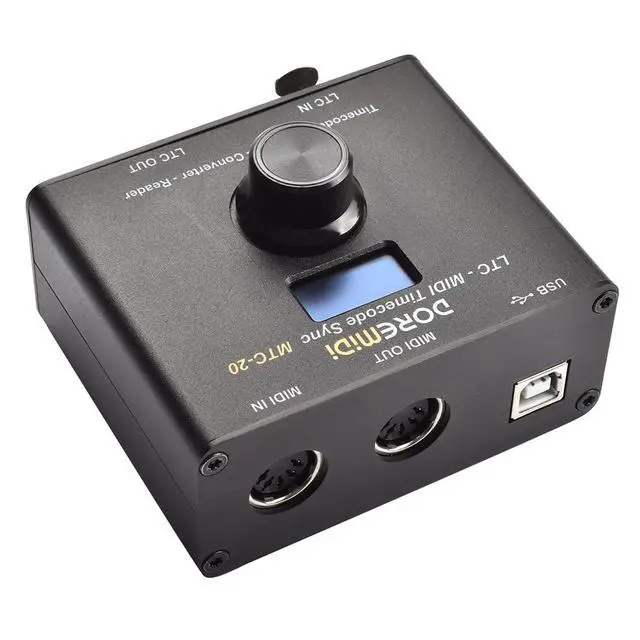 Alt view image 2 of 7 - LTC-MIDI Timecode Sync (MTC-20) device to synchronize MIDI timecode and SMPTE LTC timecode MTC-20