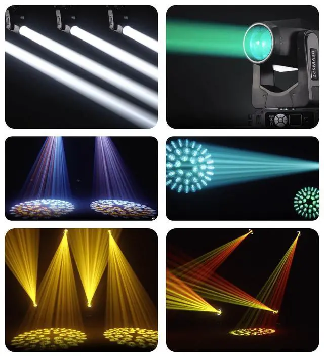 Alt view image 3 of 6 - LED 200W Beam Moving Head Light with (6+12+24 combinable Effects),13 Patterns (3 Glass Images)+White Light