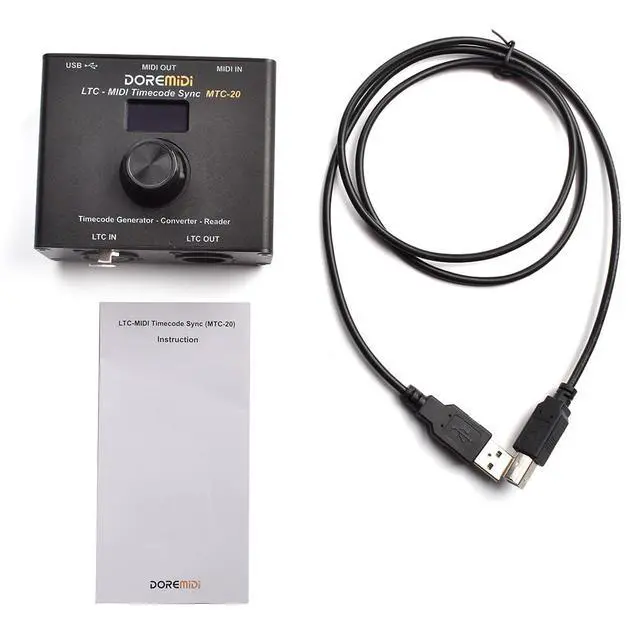 Alt view image 5 of 7 - LTC-MIDI Timecode Sync (MTC-20) device to synchronize MIDI timecode and SMPTE LTC timecode MTC-20