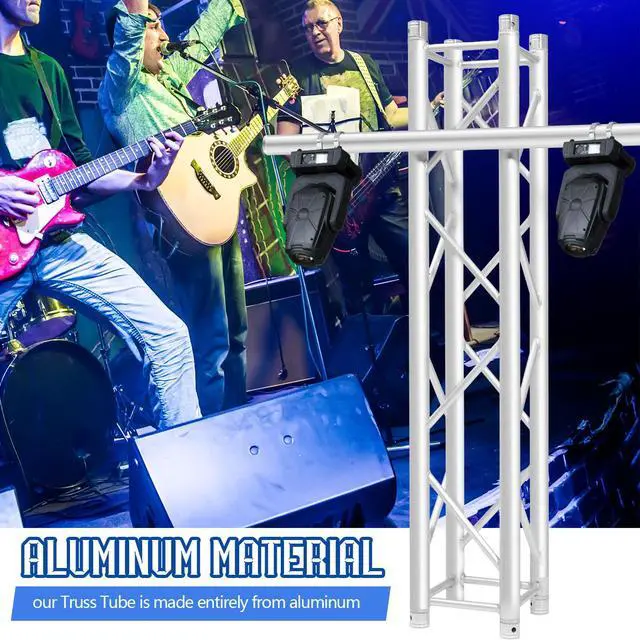 Alt view image 6 of 6 - 2 Pcs 40 Inch Aluminum Truss Mounting Pole Extension, Dual Clamp Crossbar Compatible with F34/f32 Truss, Professional Lighting & Audio Mount for Stage, Dj & Live Events