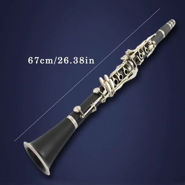 Alt view image 3 of 7 - clarinet in B flatbeginner's performance, professional playing instrument with box, cleaning kit