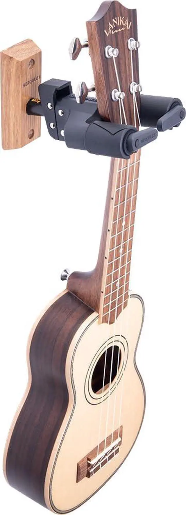 Alt view image 4 of 6 - 3 Pack Bundle GSP38WBPLUS Locking Guitar Hanger Wall Mount W/ Wood Base