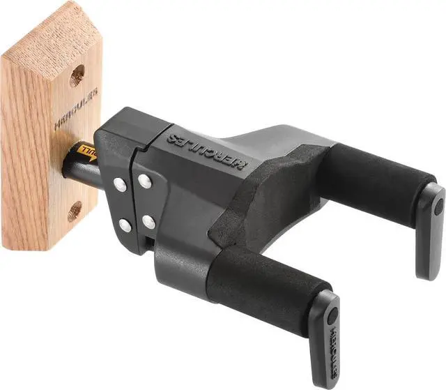 Alt view image 6 of 6 - 3 Pack Bundle GSP38WBPLUS Locking Guitar Hanger Wall Mount W/ Wood Base