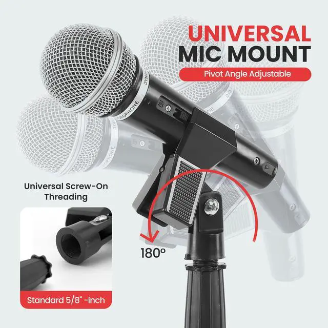 Alt view image 4 of 4 - MSA7040TB Telescoping Microphone Boom + PYLE-PRO PMKS5 Compact Base Microphone Stand