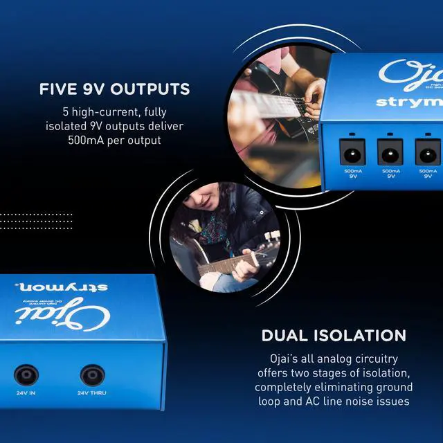 Alt view image 4 of 6 - Ojai 5-Output High Current Guitar Pedal Power Supply