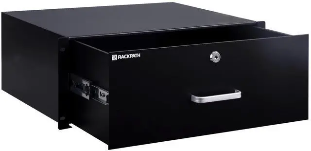 Main image of 4U Rack Mount Drawer for 19 Inch AV/Network/DJ Equipment Racks or Cabinets with Lock and Key