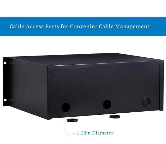Alt view image 4 of 6 - 4U Rack Mount Drawer for 19 Inch AV/Network/DJ Equipment Racks or Cabinets with Lock and Key