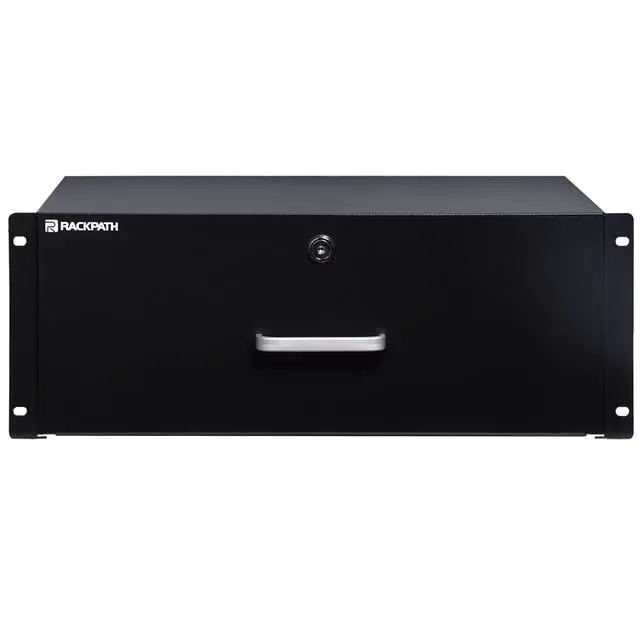 Alt view image 5 of 6 - 4U Rack Mount Drawer for 19 Inch AV/Network/DJ Equipment Racks or Cabinets with Lock and Key