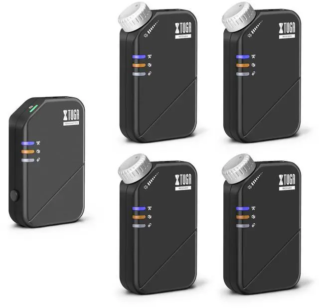 Main image of J02S 2.4G Stereo in Ear Monitor System(1 Transmitter & 4 Receivers) | Wireless IEM System,Low Latency,10 Hours Operation,164Ft(50m) Range,Auto-Pairing for Stage Monitoring,Musicians,Band,Church