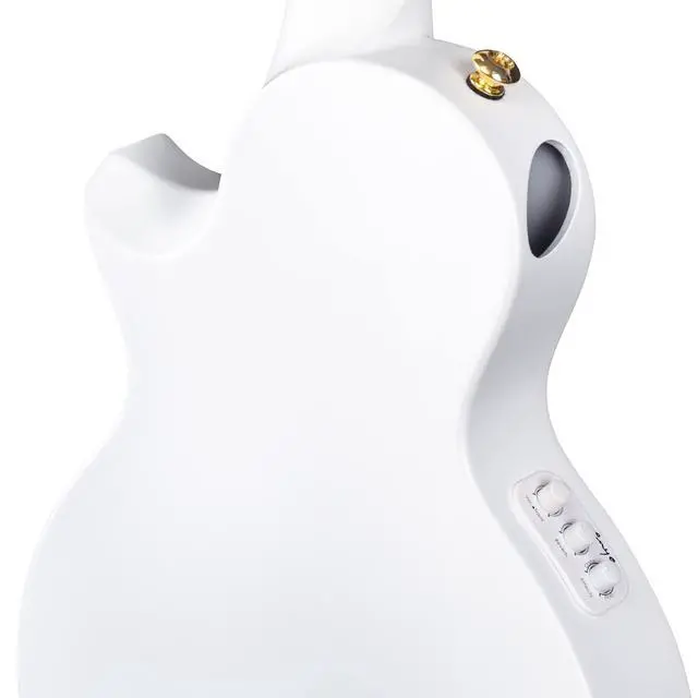 Alt view image 4 of 7 - NOVA UE Pro 26" Travel Carbon Fiber Acoustic-Electric Ukulele, White | AcousticPlus Pickup, Built-In Effects, USB Rechargeable, Lightweight 1.98 lb, Cutaway Design, Kit with Case and Accessories