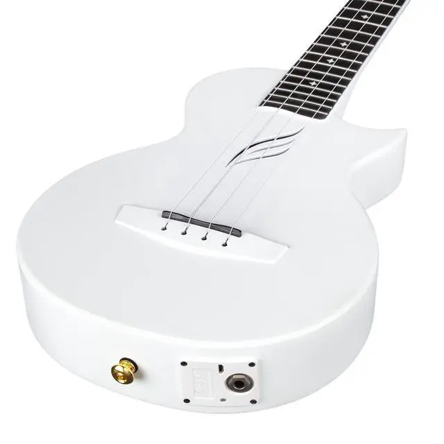 Alt view image 7 of 7 - NOVA UE Pro 26" Travel Carbon Fiber Acoustic-Electric Ukulele, White | AcousticPlus Pickup, Built-In Effects, USB Rechargeable, Lightweight 1.98 lb, Cutaway Design, Kit with Case and Accessories