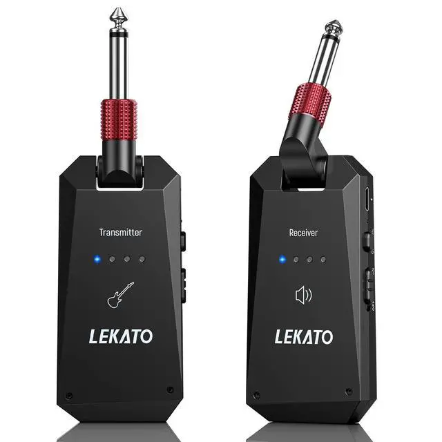 Main image of 5.8G Wireless Guitar System Upgraded Rechargeable Wireless Guitar Transmitter Receiver, Super Long 8 Hours Battery Life, 4 Channels Guitar Wireless System for Electric Guitar Bass(WS-90)