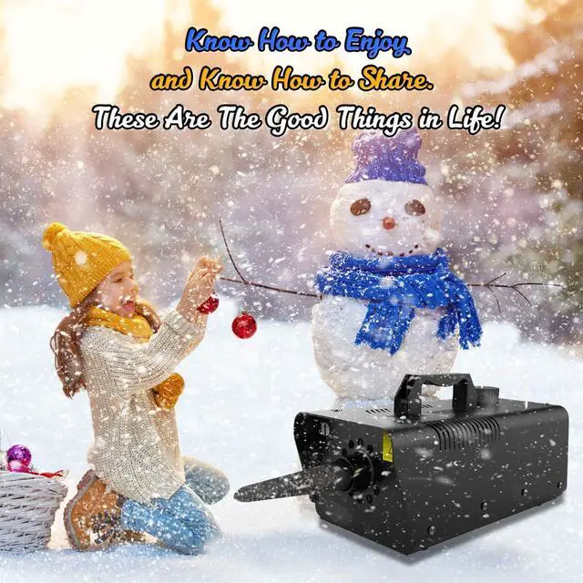 Alt view image 4 of 6 - 650W Snow Machine with Wired Remote Control | Great Snowflakes Machine for Kids, Christmas Parties, Parades, Outputs 2000CFM