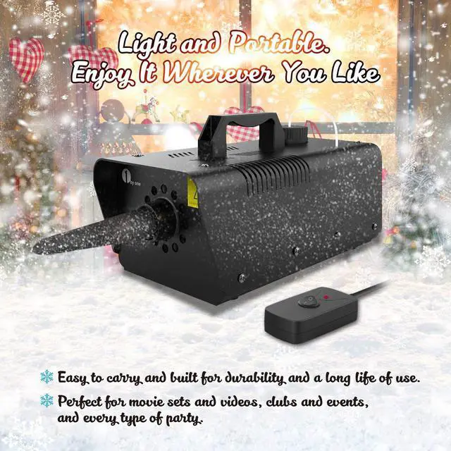 Alt view image 5 of 6 - 650W Snow Machine with Wired Remote Control | Great Snowflakes Machine for Kids, Christmas Parties, Parades, Outputs 2000CFM