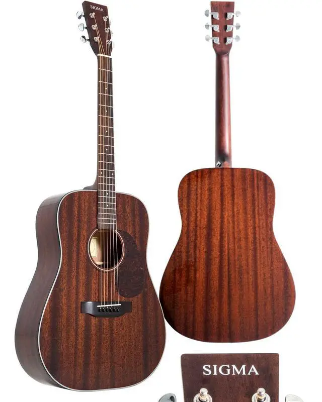 Alt view image 2 of 6 - 41 Acoustic Guitar, Dreadnought, 4/4 Full-Size, with Name Brand EXP16 Strings, Solid Mahogany Top, Natural Gloss, Mahogany Back & Sides, Right(30D)