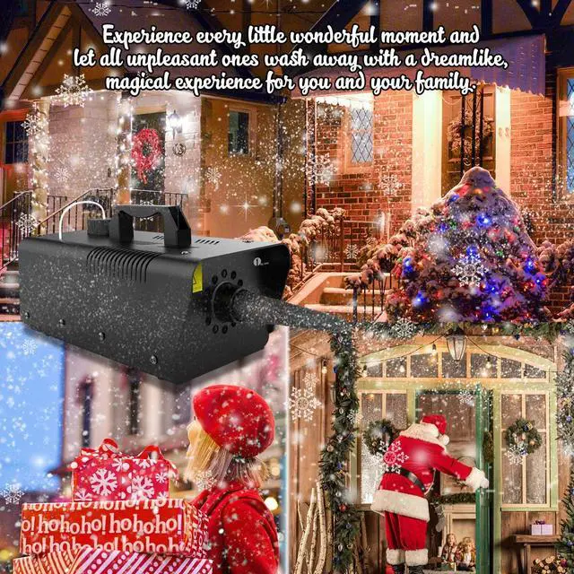 Alt view image 6 of 6 - 650W Snow Machine with Wired Remote Control | Great Snowflakes Machine for Kids, Christmas Parties, Parades, Outputs 2000CFM