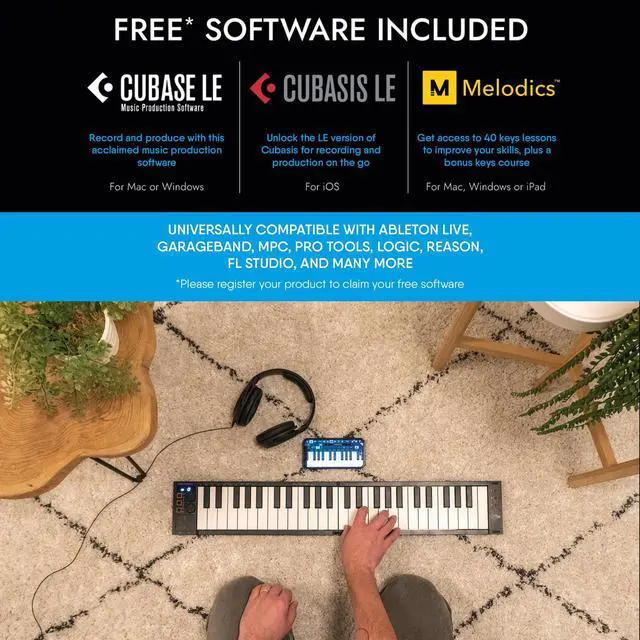 Alt view image 5 of 7 - Folding MIDI Controller 25 - MIDI over Bluetooth &USB Ultra-Portable Keyboard Controller - Built-In Battery for Professional Music Production - Compatible with Mac, PC, iOS