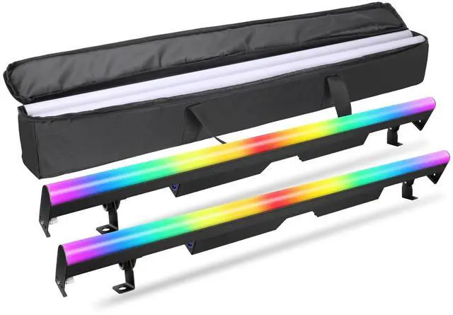 Main image of LED Stage Pixel Light Bar with Carry Bag,60W 90 LEDs RGB DMX DJ Stage Wash Light Bar with Screw Seamless Splicing Design DMX Lights Strip for Event Stage Club Party Show Wedding Lighting