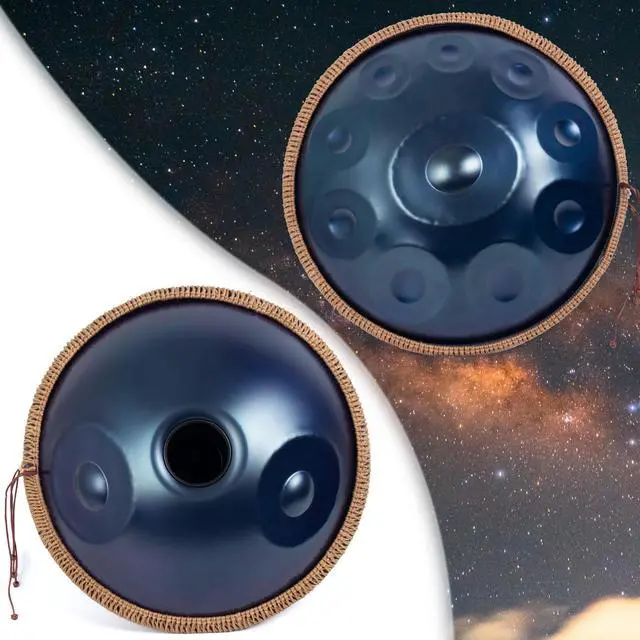 Alt view image 7 of 7 - Handpan Drum 19 Inch for Beginners 10 Notes - Hand Pan Drum(Blue) | Hand Drum D Minor Kurd 432Hz Professional Hand Pan,Handpan Instrument,Premium Steel Drum