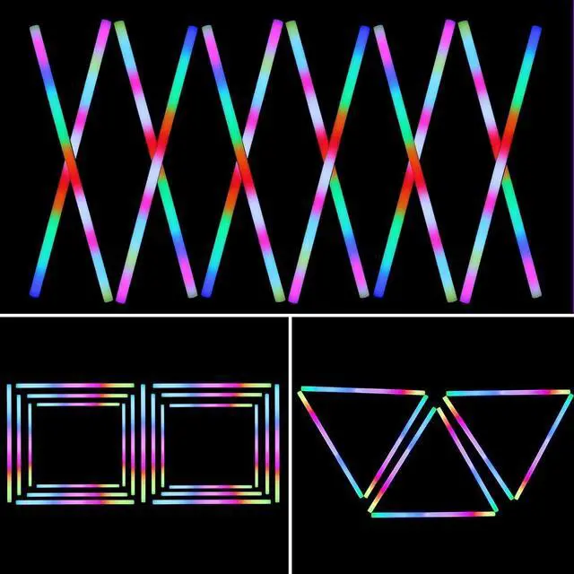 Alt view image 5 of 7 - LED Stage Pixel Light Bar,60W 90 LEDs RGB DMX DJ Stage Wash Light Bar Side with Screw Seamless Stitching Design DMX Lights Strip for Event Stage Club Party Show Wedding Lighting 2Pack