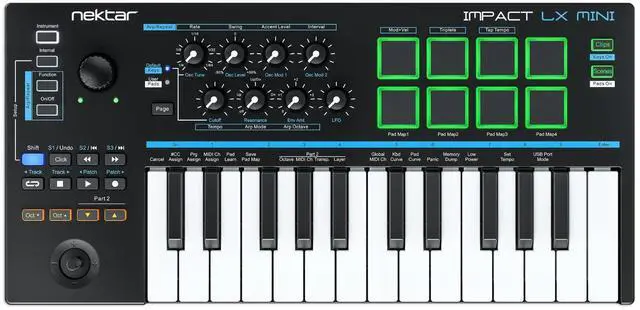 Main image of Impact LX Mini - USB MIDI Controller Keyboard with DAW Integration Black