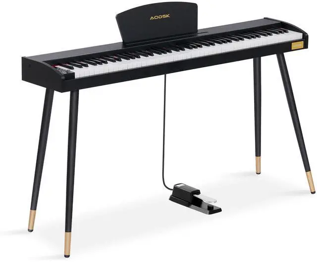 Main image of 88 Keys Digital Piano, Electric Piano Full-size Semi Weighted Keyboard For Beginners, 128 Tones & Rhythms, MIDI/USB Connectivity, Headphone Jack