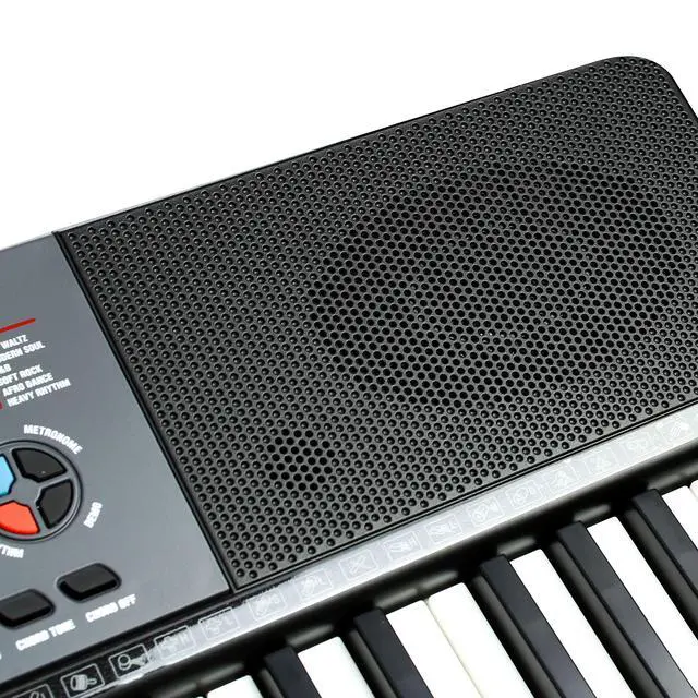 Alt view image 3 of 7 - RJ461 61 Key Keyboard Piano with Pitch Bend for Beginners | Beginner electric keyboard piano with pitch bend, power supply, note stickers and Simply Piano lessons for all ages