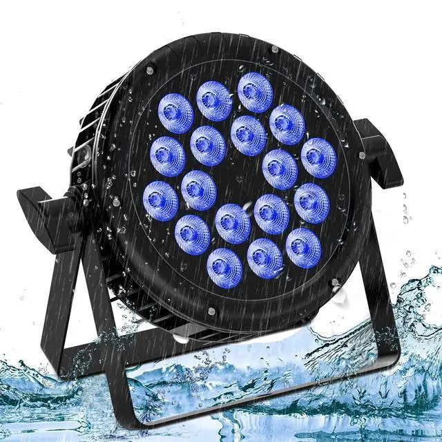 Main image of Waterproof LED Par Light 18X18W RGBW IP67 Stage Light, DMX512 Sound Activated LED Stage Lights for Outdoor Club KTV Music Show Wedding Christmas Church Stage