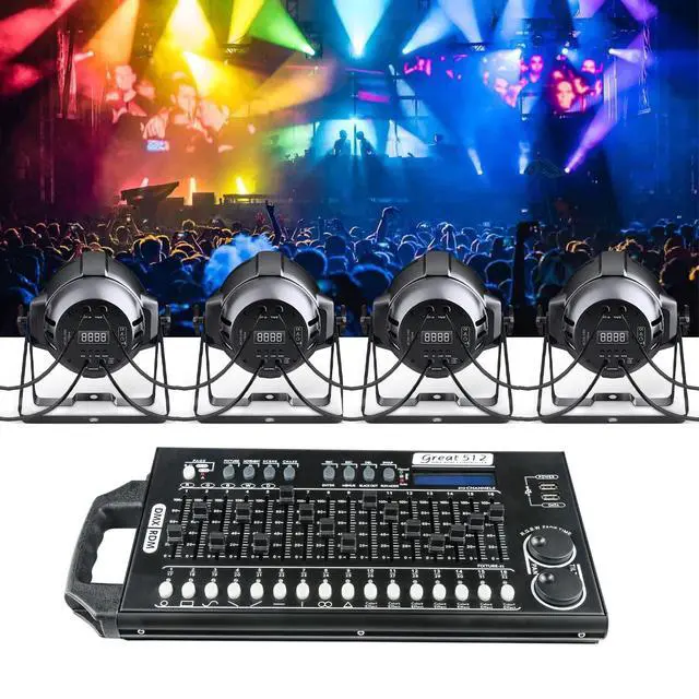 Alt view image 7 of 7 - DMX 512 Stage Light Controller - 512 Channel DMX Lights Controller with Built-in Program and RDM Dip Switch Function