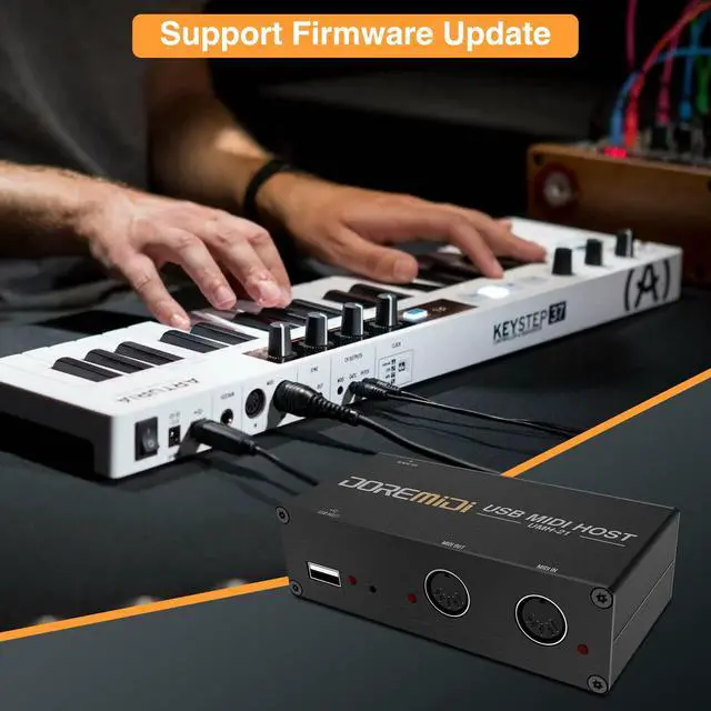 Alt view image 6 of 7 - Upgraded USB Host MIDI Interface, 1-in and 1-out, High Speed USB to MIDI Converter, Standard MIDI 16 Channels, Compatible with USB1.0/1.1 (UMH-21)