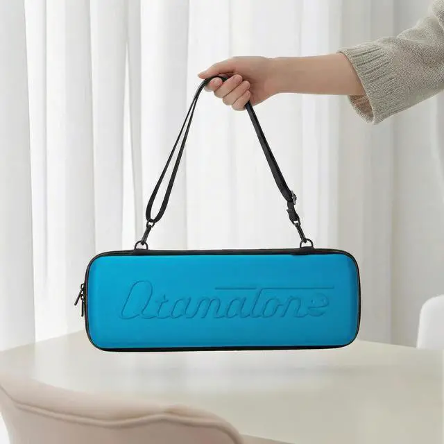 Alt view image 2 of 7 - Official Portable Case for Deluxe Size (17.25 inch) - Blue | Musical Instrument Toy Hard Shell Cover, Smooth Fitted Protective Interior with Official Logo Strap, Inner Sipper Pouch