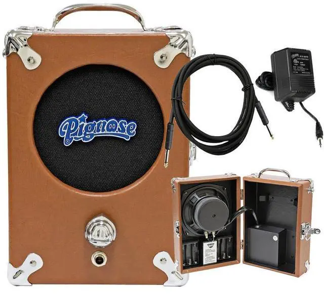Main image of Pignose Legendary 7-100 Portable Guitar Amplifier with Bundle Featuring AC Power Supply, Cable, Can Operate on Batteries - Brown Tolex Finish BR
