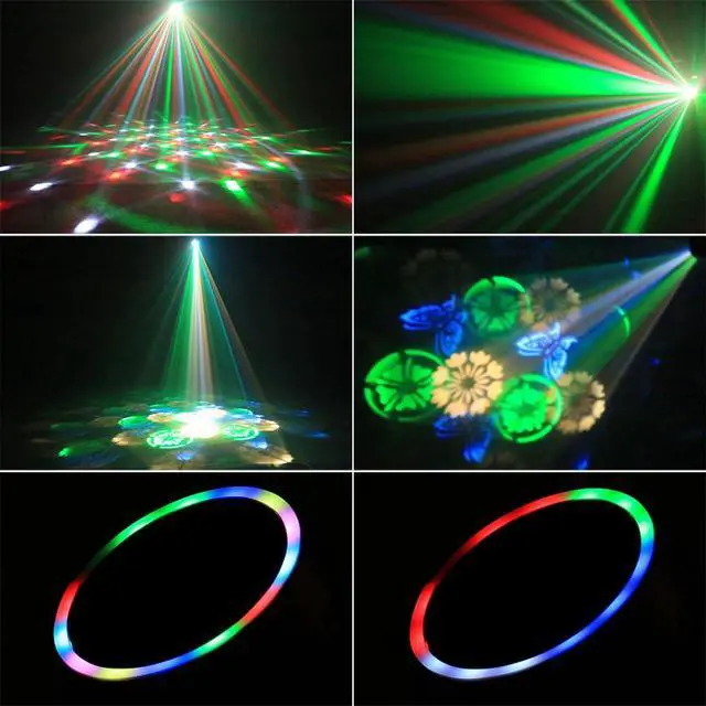 Alt view image 2 of 7 - Mini Moving Head Light, 30W Compact Led DJ Stage Lights Moving Head Beam Spot with Halo Effects, Remote/ DMX512/ Sound Control for Wedding DJ Party Disco Club Small Venues