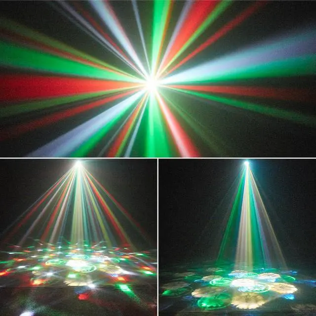 Alt view image 3 of 7 - Mini Moving Head Light, 30W Compact Led DJ Stage Lights Moving Head Beam Spot with Halo Effects, Remote/ DMX512/ Sound Control for Wedding DJ Party Disco Club Small Venues