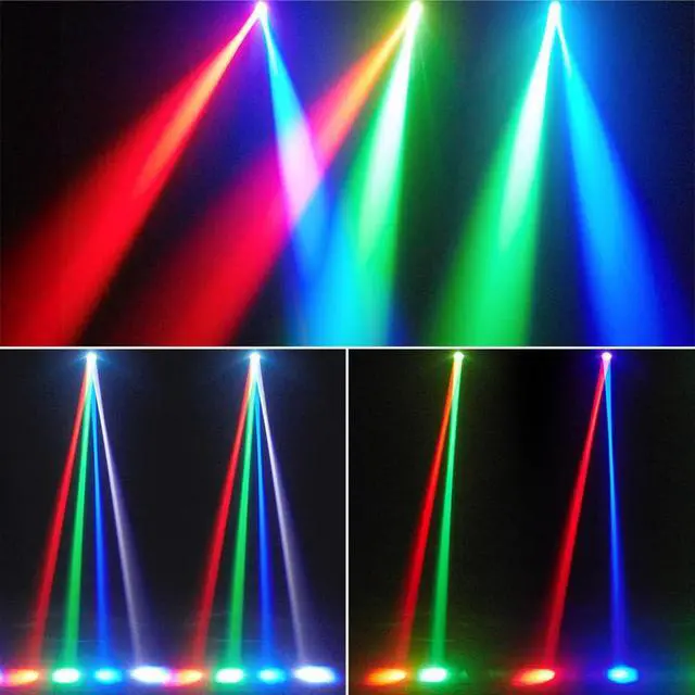 Alt view image 3 of 7 - Mini Moving Head Light, 30W Compact Led DJ Stage Lights Moving Head Beam with Halo Effects, Remote/ DMX512/ Sound Control for Wedding DJ Party Disco Club Small Venues