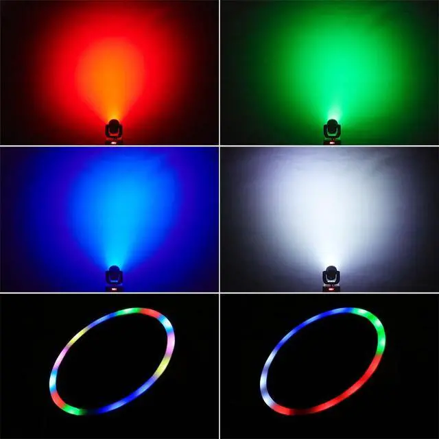Alt view image 2 of 7 - Mini Moving Head Light, 30W Compact Led DJ Stage Lights Moving Head Wash with Halo Effects, Remote/ DMX512/ Sound Control for Wedding DJ Party Disco Club Small Venues