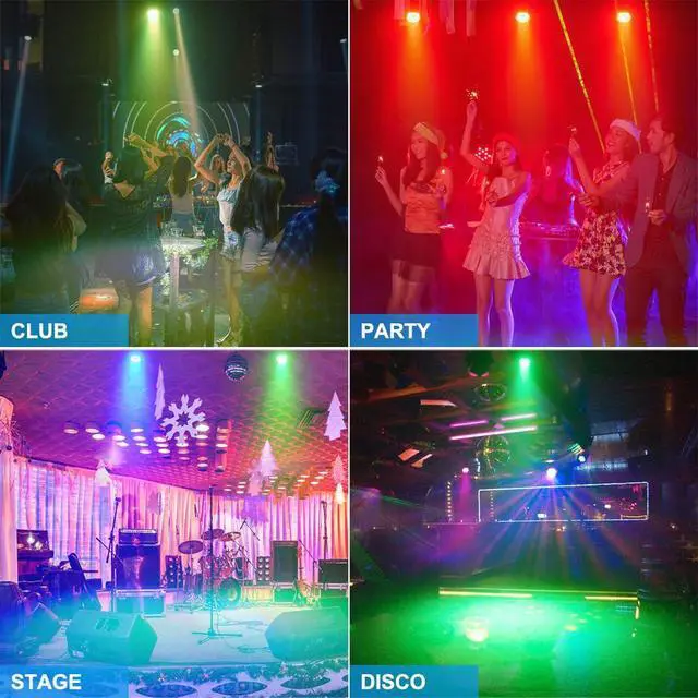 Alt view image 5 of 7 - Mini Moving Head Light, 30W Compact Led DJ Stage Lights Moving Head Wash with Halo Effects, Remote/ DMX512/ Sound Control for Wedding DJ Party Disco Club Small Venues
