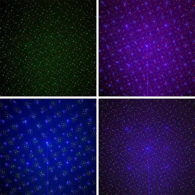 Alt view image 3 of 7 - Mini Portable Cordless Laser Lights Rechargeable RGB Stars Patterns GOBO Projector Sound Activated Music DJ Party Lights for Outdoor Travel Camping Disco Live Show Home Dance