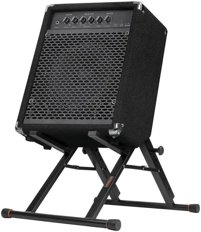 Main image of SAT-03 High-Profile Tilt-Back Guitar Amp Stand, Black | Fully collapsible guitar combo speaker stand