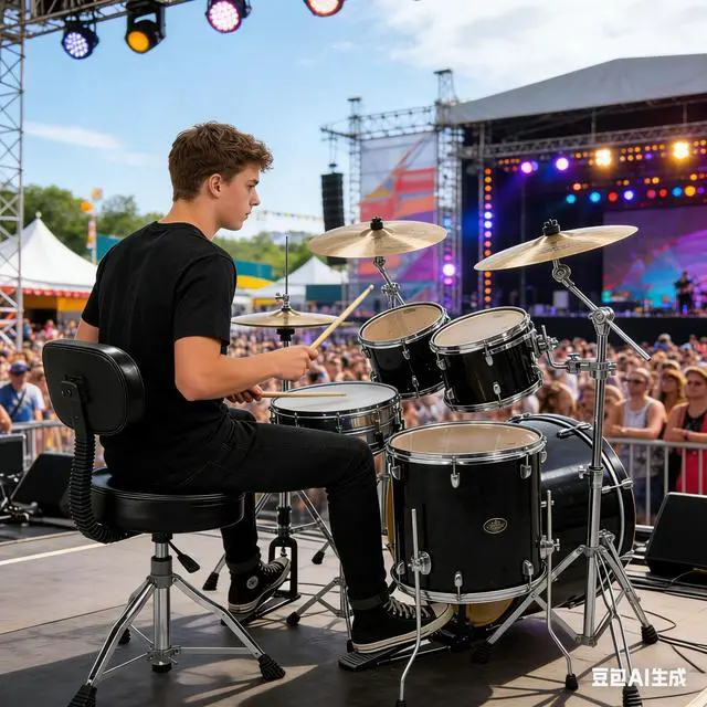 Alt view image 2 of 7 - Hydraulic Drum Throne with Backrest Height Adjustable Heavy Duty Drum Stool Extra Wide Saddle Seat with Non-Slip Base Thick Padded Drum Chair for Adult Drummers Guitar Players