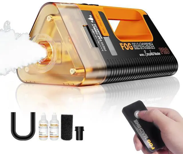 Main image of Rechargeable Portable Fog Machine, SMOKE MASTER PRO 100W Handheld Smoke Machine,Outdoor Remote Control Indoor for Photography,Halloween, Party,Stage Effects, Disinfection or Weddings
