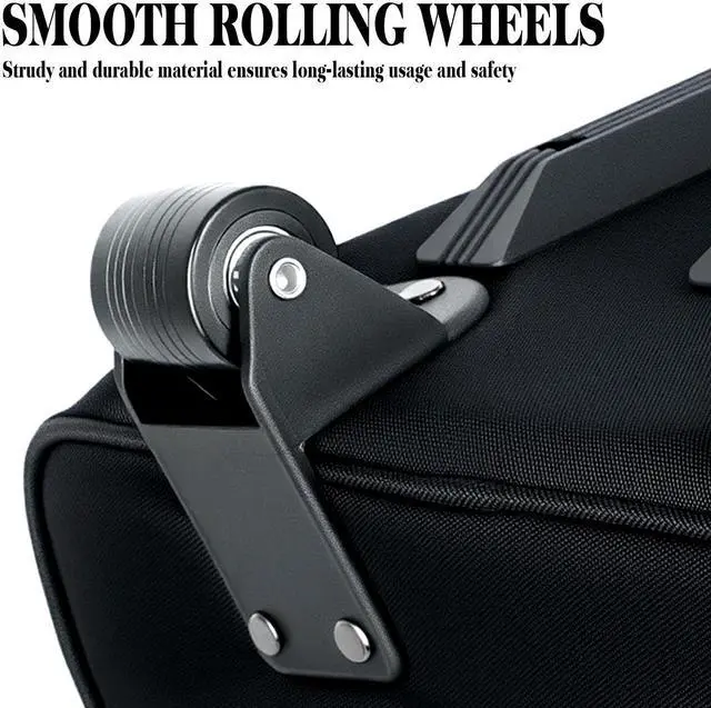 Alt view image 5 of 7 - Drum Hardware Bag with Wheels, Heavy-Duty Rolling Drum Hardware Case for Percussion Stands, Cymbal Stands, Pedals & Drum Accessories, Large Capacity Wheeled Drum Carry Bag