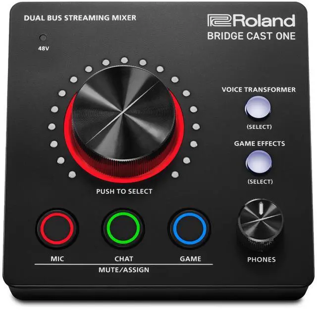 Main image of BRIDGE CAST ONE Dual Bus Streaming Mixer | Compact Audio Streaming Mixer | For Online Gamers & Content Creators | 32-Bit Hardware DSP | USB-C Windows and Mac Connectivity | XLR Mic Support