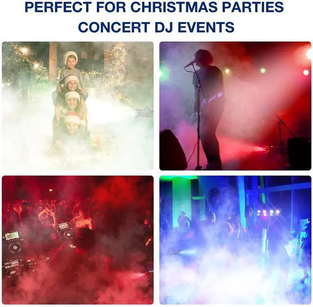 Alt view image 5 of 7 - 1500W Handheld Fog Machine Gun with 7-Color LED Lights | Smoke Cannon, Shoulder Strap, for Party DJ Events Concerts Halloween Parties Live Shows Stage Performances